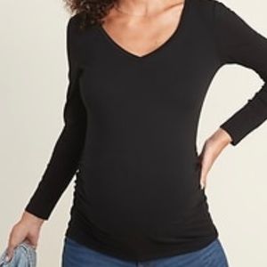 Maternity V Neck Fitted Tee